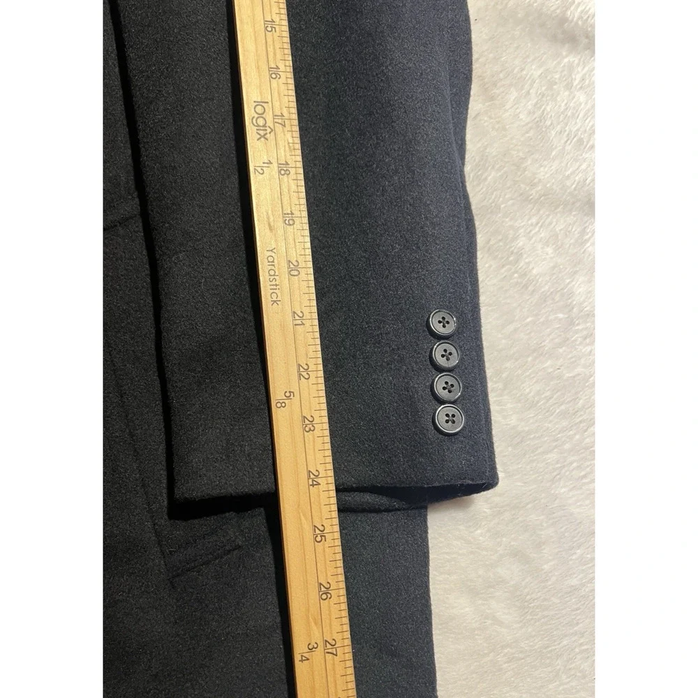 Kenneth Cole Mens 44L Dark Navy Blue Walking Topcoat Overcoat - Picture 12 of 15